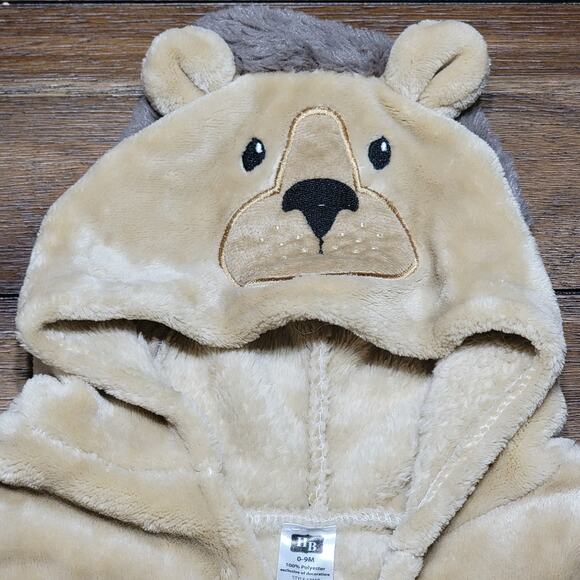 HB Infant Lion's Head Hooded Heavy Robe - Size 0-9M - Picture 2 of 4